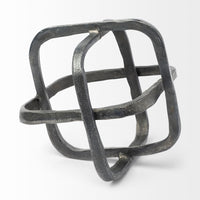 Silver Metal Cubed Shaped Link Sculpture