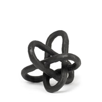 Petite Black Metal Chain Link Sculpture