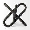 Black Textured Metal Chain Link Sculpture