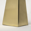 Set of Two Gold Metal Elongated Pyramid Décor Pieces