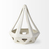 White Crackle Glaze Ceramic Conical Sculpture