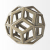 Khaki Crackle Glaze Ceramic Geometric Sculpture