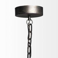 Industrial Gray Metal Hanging Pendant Light