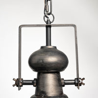 Industrial Gray Metal Hanging Pendant Light