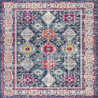 7’ x 10’ Navy Traditional Decorative Area Rug