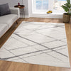 2’ x 4’ Gray Modern Abstract Pattern Area Rug
