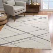 4’ x 6’ Gray Modern Abstract Pattern Area Rug