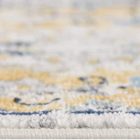2’ x 4’ Blue Distressed Floral Area Rug