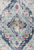 7’ x 10’ Blue Distressed Medallion Area Rug