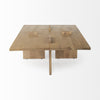 Light Natural Brown Rectangular Wooden Coffee Table