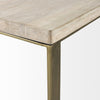 Modern Natural Wash and Golden C Shape TV Table