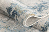 4’ x 6’ Ivory and Blue Abstract Distressed Area Rug