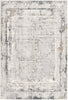 8’ x 11’ Gray and Ivory Abstract Distressed Area Rug