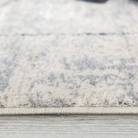 4’ x 6’ Gray and Ivory Abstract Distressed Area Rug