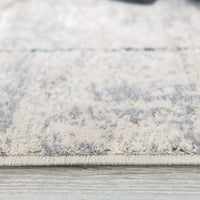 8’ x 11’ Gray and Ivory Abstract Distressed Area Rug