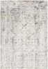 4’ x 6’ Gray and Ivory Abstract Distressed Area Rug