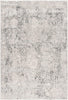 5’ x 8’ Gray and Ivory Abstract Distressed Area Rug