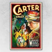 12" x 18" Vintage c1920s Carter Vintage Magic Poster Wall Art