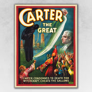 36" x 48" Vintage 1926 Carter Witchcraft Magic Poster Wall Art