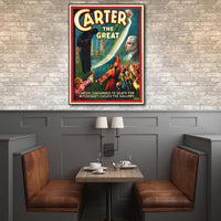 24" x 32" Vintage 1926 Carter Witchcraft Magic Poster Wall Art