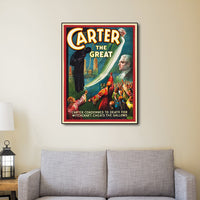 11" x 14" Vintage 1926 Carter Witchcraft Magic Poster Wall Art