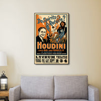36" x 54" Houdini Spirits Vintage Magic Poster Wall Art