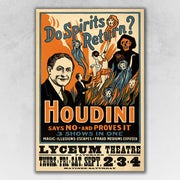 20" x 30" Houdini Spirits Vintage Magic Poster Wall Art