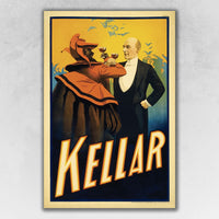 16" x 24" Kellar Drinks with the Devil Vintage Magic Poster Wall Art