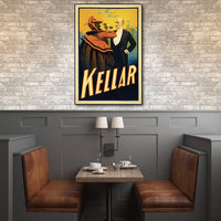 9" x 12" Kellar Drinks with the Devil Vintage Magic Poster Wall Art