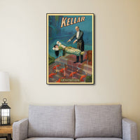 16" x 24" Kellar Levitation Vintage Magic Poster Wall Art