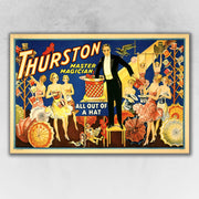 16" x 24" Thurston Out of a Hat Vintage Magic Poster Wall Art