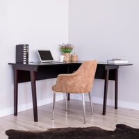 Mod Dark Brown L Shaped Computer Desk