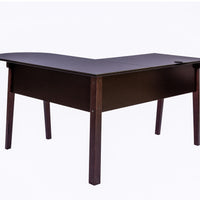 Mod Dark Brown L Shaped Computer Desk