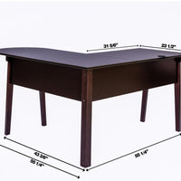 Mod Dark Brown L Shaped Computer Desk