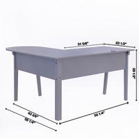 Mod Space Gray L Shaped Computer Desk