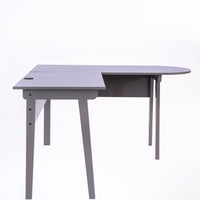 Mod Space Gray L Shaped Computer Desk