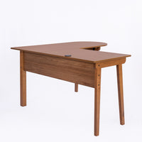 Mod Light Cherry Brown L Shaped Computer Desk