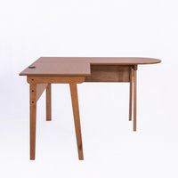 Mod Light Cherry Brown L Shaped Computer Desk