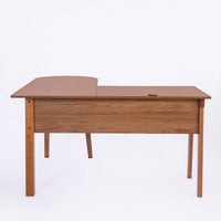 Mod Light Cherry Brown L Shaped Computer Desk