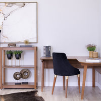 Mod Light Cherry Brown L Shaped Computer Desk