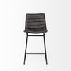 Black Leather Metal Frame Counter Stool