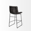 Black Leather Metal Frame Counter Stool
