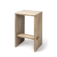 26" Minimal Light Brown Wood Counter Stool