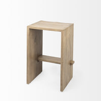 26" Minimal Light Brown Wood Counter Stool