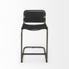 Black Leather Iron Framed Counter Stool