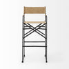 Tan Leather Director's Chair Bar Stool