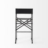 Black Leather Director's Chair Counter Stool
