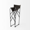 Espresso Leather Director's Chair Counter Stool