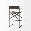 Espresso Leather Director's Chair Counter Stool
