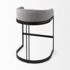 29" Soft Gray and Black Low Back Counter Stool